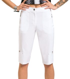 Jamie Sadock Womens Airwear Knee Golf Capri Pants - White, Size: 8