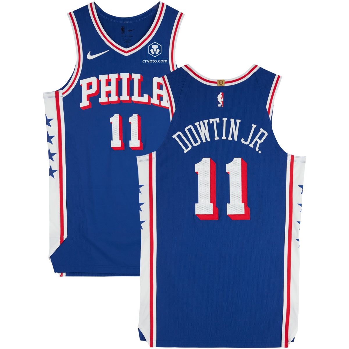 Jeff Dowtin Philadelphia 76ers Game-Used #11 Royal Jersey vs. Memphis Grizzlies on April 6, 2024 - Size 46+4