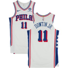 Jeff Dowtin Philadelphia 76ers Game-Used #11 White Jersey vs. Brooklyn Nets on April 14, 2024 - Size 46+4