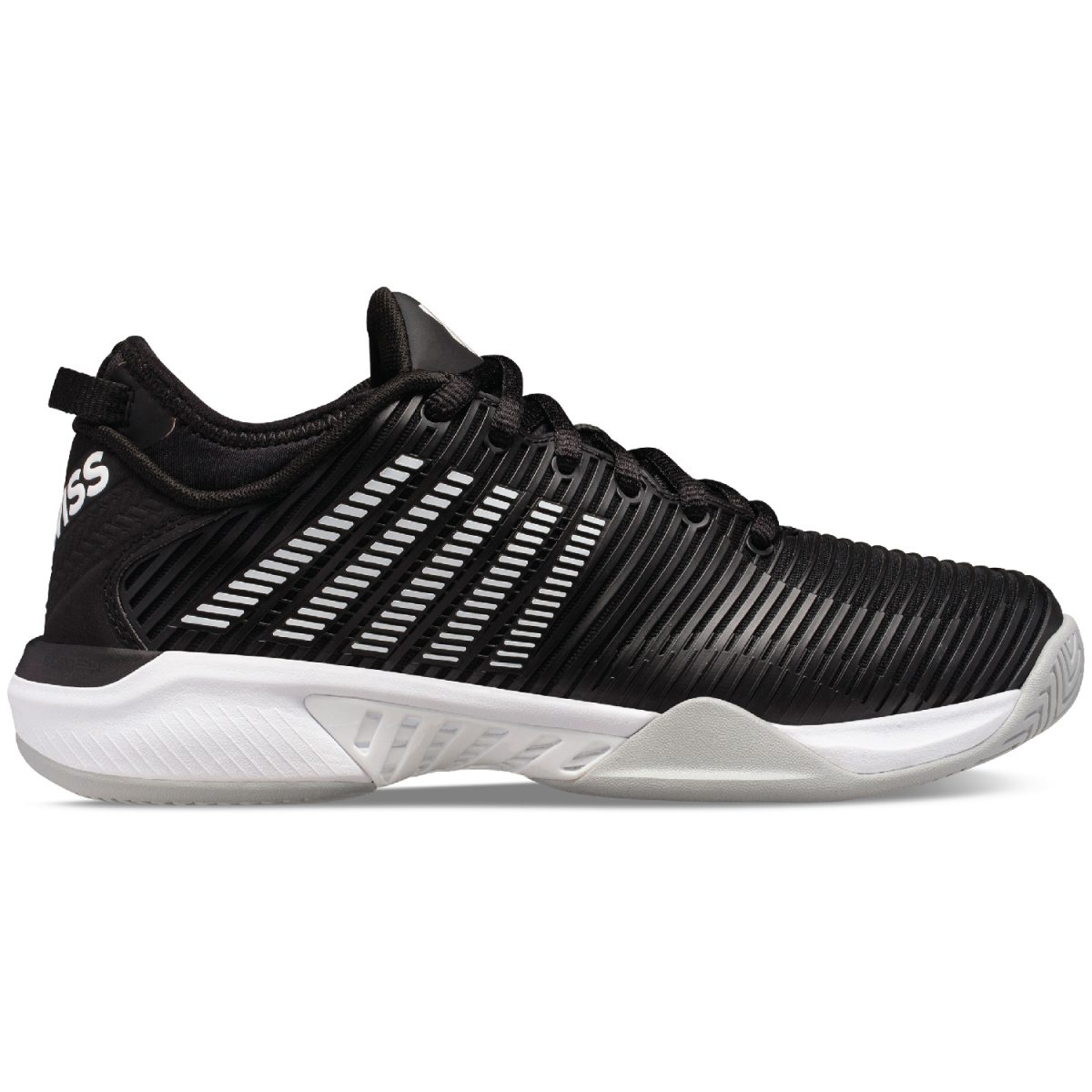 K-Swiss Women's Hypercourt Supreme Tennis Shoes, Black/White/High-Rise