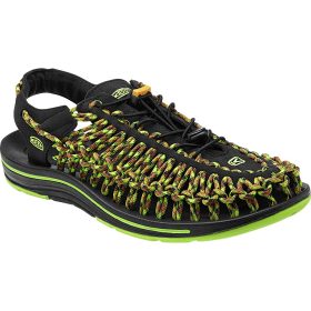 KEEN Uneek Sandal - Men's Black/Green Glow, 11.5