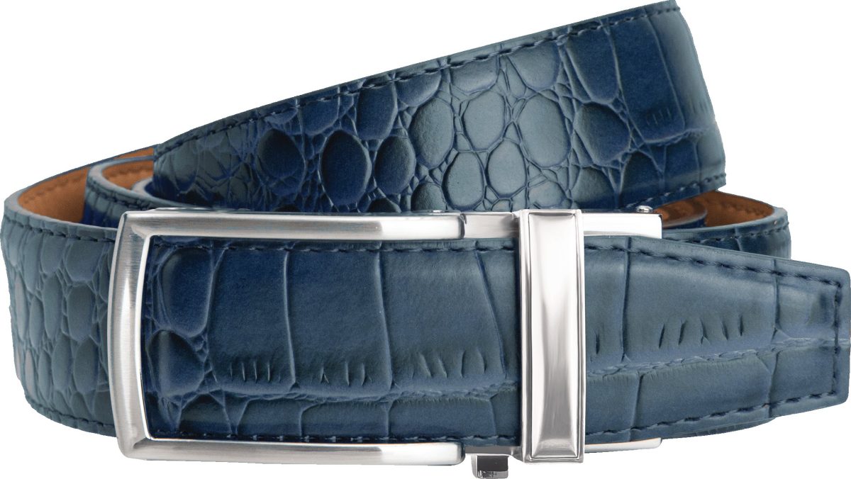 Nexbelt Alligator V2 Men's Golf Dress Belts - Blue