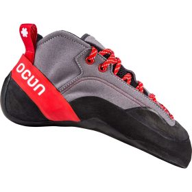 Ocun Jett Crack Climbing Shoe Grey/Red, Mens 10.0/Womens 11.0