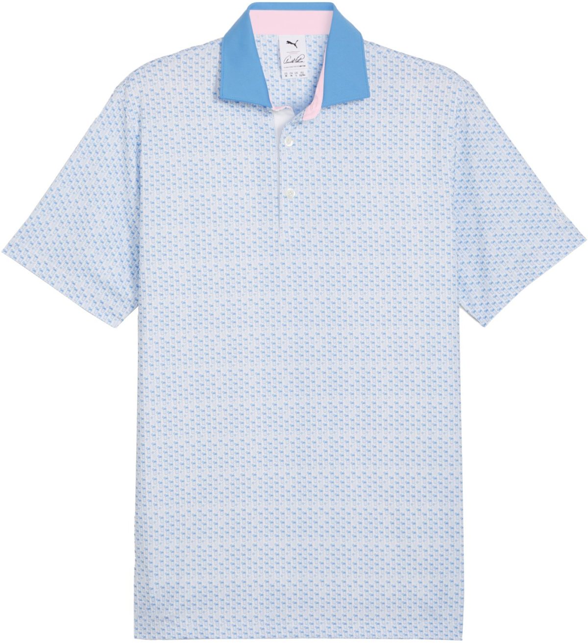 PUMA x AP MATTR Iced Tea Men's Golf Polo - Arnold Palmer Collection - Blue, Size: Medium