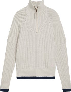 PUMA x AP Womens Zip Pullover Golf Sweater - 01 WARM WHITE - S