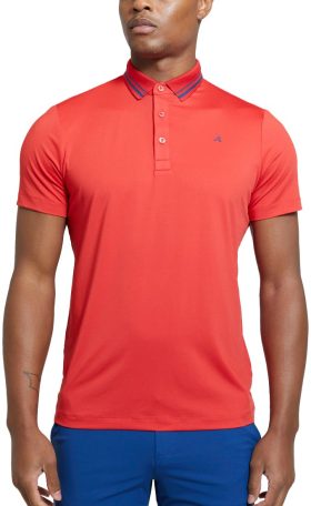 REDVANLY Cadman Men's Golf Polo Shirt - Red, Size: Medium