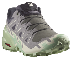 Salomon Speedcross 6 Trail Running Shoes for Ladies - Castlerock/Vanilla Ice/Smoke - 10M