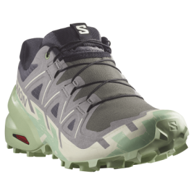 Salomon Speedcross 6 Trail Running Shoes for Ladies - Castlerock/Vanilla Ice/Smoke - 6M