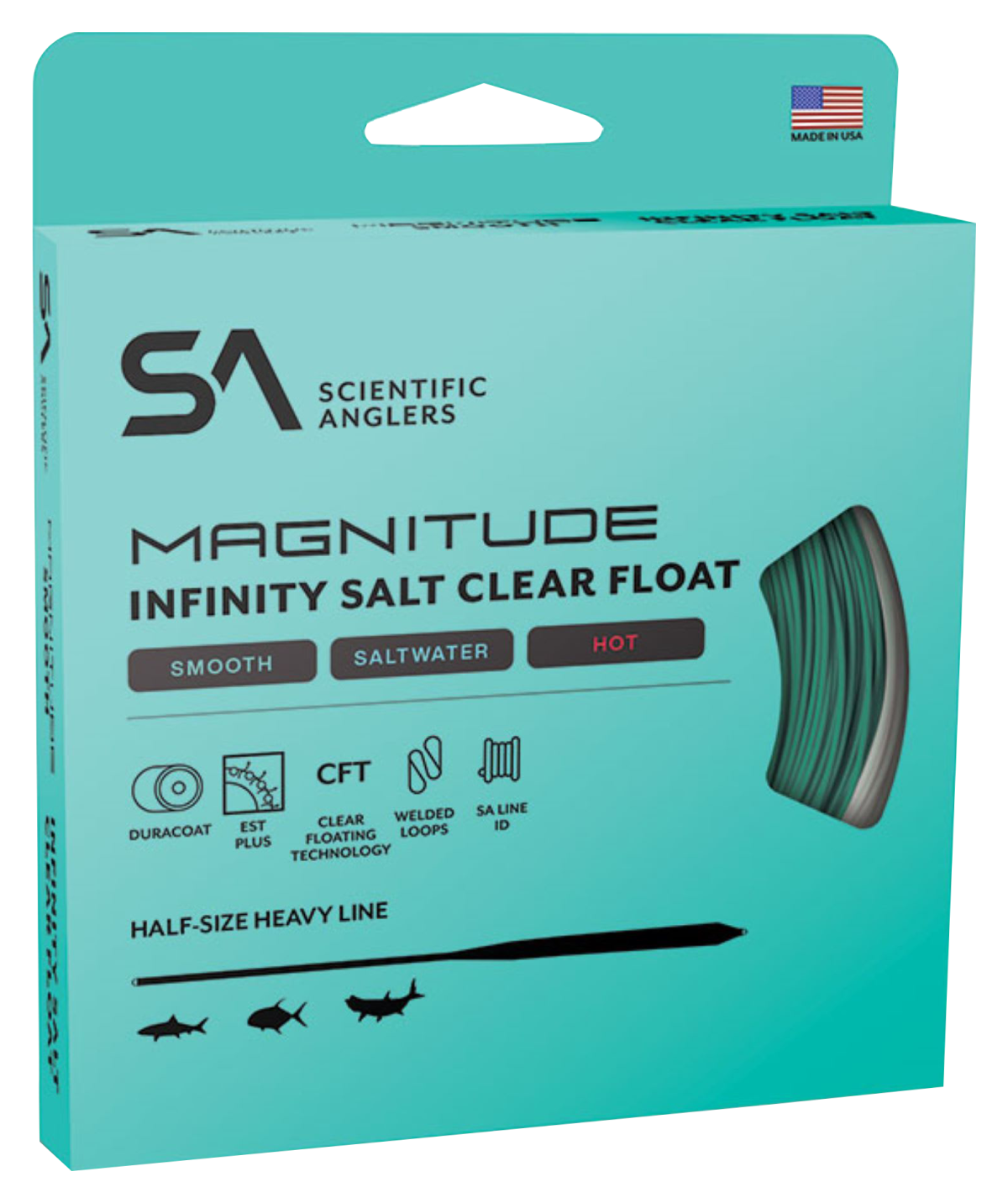 Scientific Anglers Magnitude Smooth Infinity Salt Fly Line - Aqua/Clear - 7