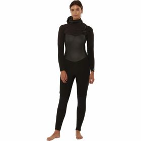 Sisstr Revolution 7 Seas 5/4mm Hooded Chest Zip Full Wetsuit - Women's Black Heather, 4