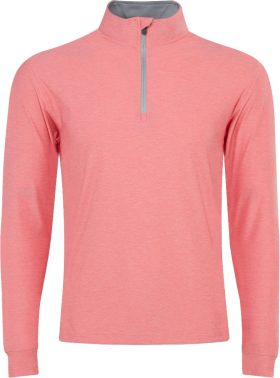 Straight Down Oceanside Quarter Zip Men's Golf Pullover - Pink, Size: Medium