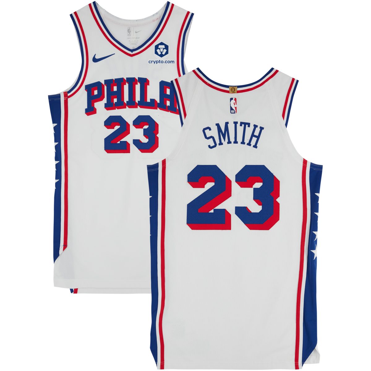 Terquavion Smith Philadelphia 76ers Game-Used #23 White Jersey vs. Brooklyn Nets on April 14, 2024 - Size 46+4