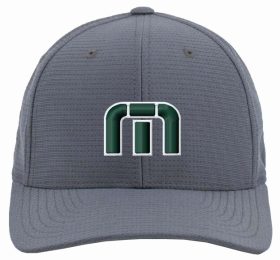 TravisMathew Michigan TM Logo Nassau Men's Golf Hat - Green And White - , Size: Large/X-Large