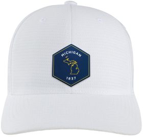 TravisMathew Nassau Michigan Patch Men's Golf Hat - Maize and Blue - White, Size: Small/Medium