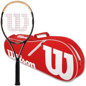 Wilson Burn Spin 103 Tennis Racquet Bundled w an Advantage II Tennis Bag (Red)