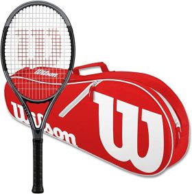 Wilson H2 Hyper Hammer Tennis Racquet Bundled w Advantage II Tennis Bag (Red/White)