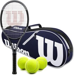 Wilson H2 Hyper Hammer Tennis Racquet Bundled w a Navy Advantage II Bag and 3 Balls