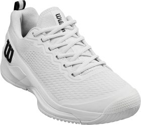 Wilson Men's Rush Pro 4.5 Tennis Shoes (White/White/Black)