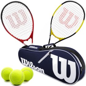 Wilson Pro Staff Precision + Energy XL Tennis Racquet Doubles Bundle with an Advantage II Tennis Bag and 3 Tennis Balls