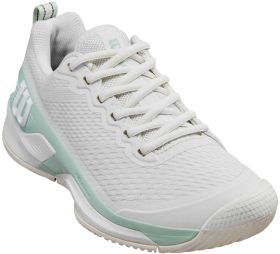 Wilson Women's Rush Pro 4.5 Tennis Shoes (White/Surf Spray/Tofu)