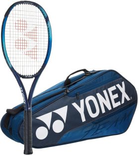 Yonex EZone Ace 7th Gen Tennis Racquet + 6pk Bag (Deep Blue)