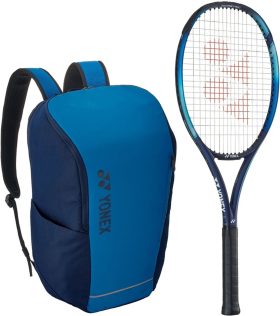 Yonex EZone Ace 7th Gen Tennis Racquet + Backpack (Sky Blue)