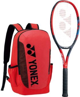 Yonex VCore Ace 7th Gen Tennis Racquet + Backpack (Red)