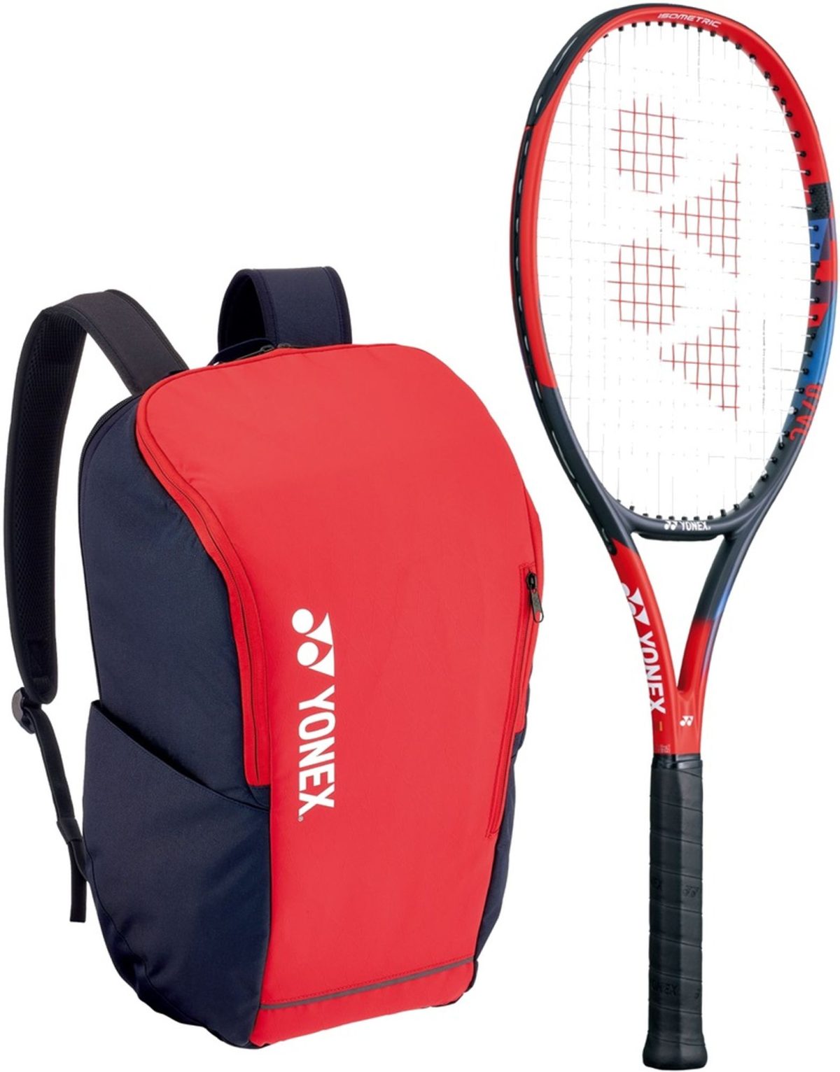 Yonex VCore Ace 7th Gen Tennis Racquet + Backpack (Scarlet)