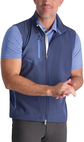 Zero Restriction Z700 Full Zip Men's Golf Vest - Blue, Size: Small