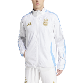adidas Mens adidas Argentina 2024 Anthem Jacket - Mens White/Lucid Blue Size L