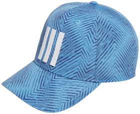 adidas Tour 3-Stripes Printed Golf Hat - Blue, Size: One Size