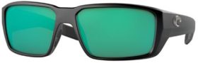 Costa Del Mar Fantail PRO 580G Polarized Sunglasses, Men's, Matte Black/Green Mirror