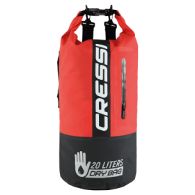 Cressi Waterproof 20L Dry Bag - Black/Red