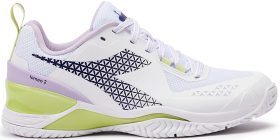 Diadora Women's Blushield Torneo 2 All Ground Tennis Shoes (White/Astral Aura)