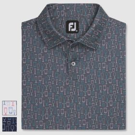 FootJoy Athletic Fit Lisle Glass Print Self Collar