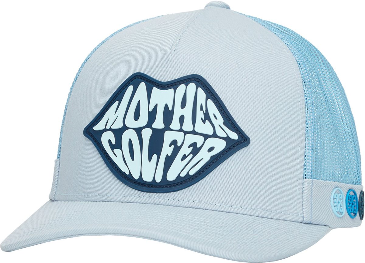 G/FORE Womens Mother Golfer Patch Trucker Golf Hat - Blue