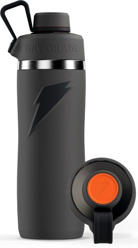 Gatorade Overtime 22 oz. Stainless Steel Bottle with Screw Cap, Graphite