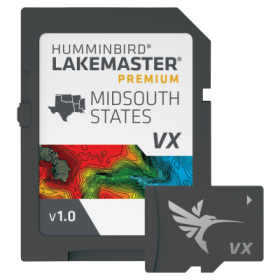 Humminbird LakeMaster Premium VX Digital Map Chart Card - Mid South States