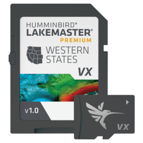 Humminbird LakeMaster Premium VX Digital Map Chart Card - West States