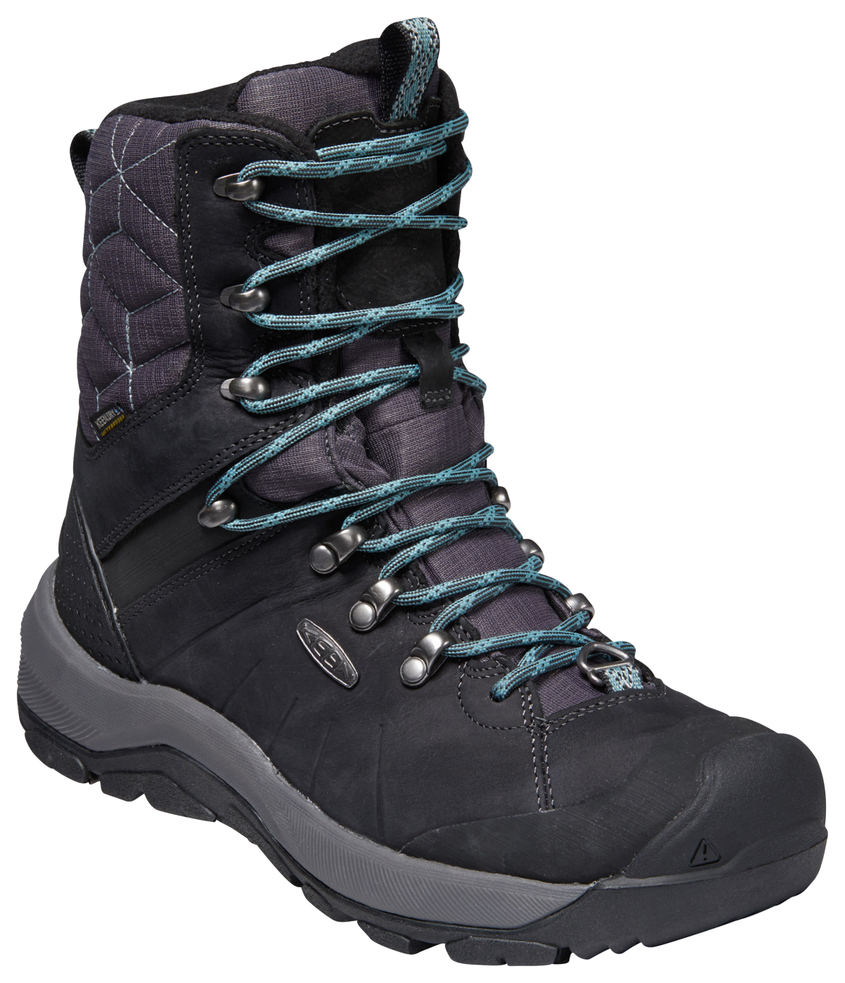 KEEN Revel IV Polar High Insulated Waterproof Hiking Boots for Ladies - Black/North Atlantic - 6M