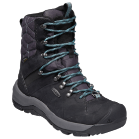 KEEN Revel IV Polar High Insulated Waterproof Hiking Boots for Ladies - Black/North Atlantic - 8.5M