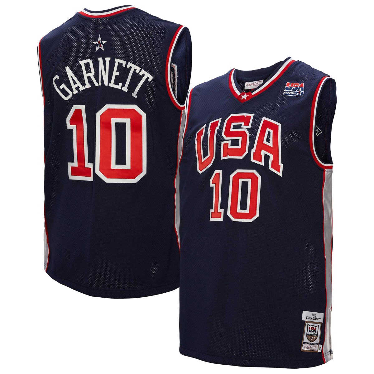 Men's Mitchell & Ness Kevin Garnett Navy USA Basketball 2000 Authentic Jersey