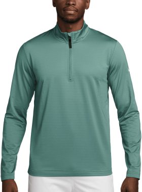 Nike Dri-FIT Victory Half-Zip Men's Golf Top Pullover - Green, Size: Small