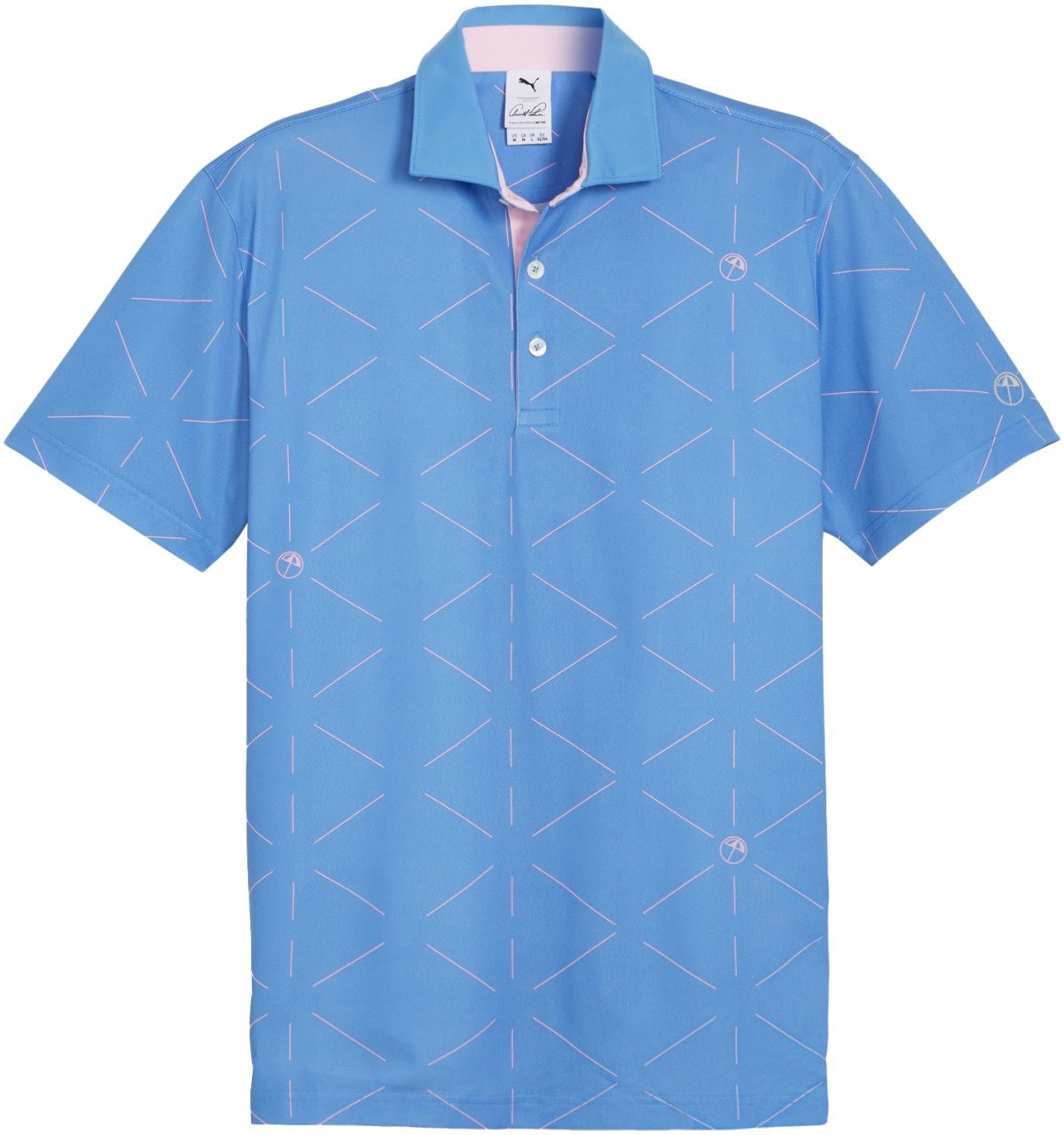 PUMA X AP Geo Men's Golf Polo - Arnold Palmer Collection - Blue, Size: Large