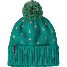 Patagonia Powder Town Pom Beanie - Kids' Offset Dot: Conifer Green, One Size