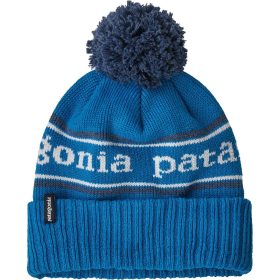 Patagonia Powder Town Pom Beanie - Kids' Park Stripe: Endless Blue, One Size