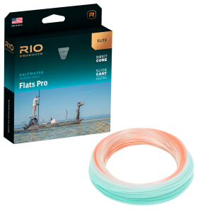 RIO Elite Flats Pro Intermediate Sinking Fly Line - Clear/Trans Orange/Trans Aqua - 11