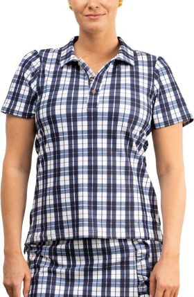 Smith & Quinn Womens The Reagan Golf Polo - Blue, Size: Medium