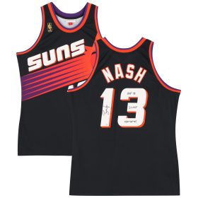 Steve Nash Phoenix Suns Autographed Mitchell & Ness Black 1996-97 Authentic Jersey with Multiple Inscriptions - Limited Edition #1/12