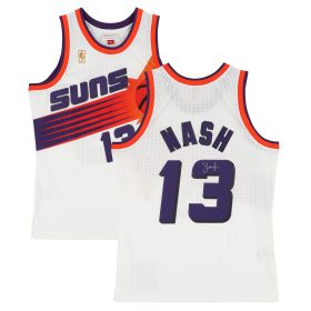 Steve Nash Phoenix Suns Autographed Mitchell & Ness White 1996-97 Swingman Jersey